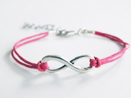 Infinity Armband - Donkerroze