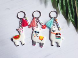 Cadeautje Voor Juf "Sleutelhanger Alpaca" Keuze Uit 3 Soorten