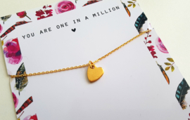 Ketting met Kaartje "Heart Of Gold"