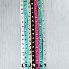 Choker Ketting "Studs" Keuze Uit 7 Kleuren