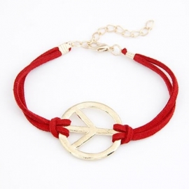 Armband "Golden Peace" Rood