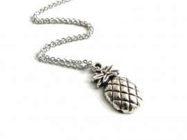 Korte Ketting "Silver Pineapple"