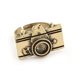 Camera Ring "Fotoshoot" Antiek Goudkleurig