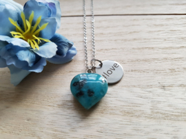 Natuursteen Ketting "#love"