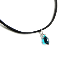 Choker Ketting "Blue Jewel"