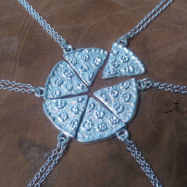 Ketting "Pizza Slice" Silver Plated