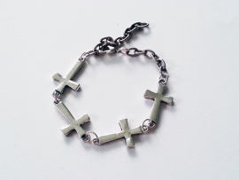 Kruis Armband "Linked Crosses"