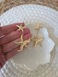 Zeester Oorbellen "Large Starfish" Stainless Steel