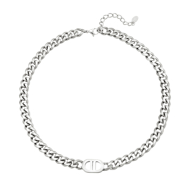 Grove Schakel DD Ketting "Popular" Stainless Steel - Zilver