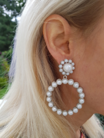 Statement Oorbellen "Pearly Hoop"