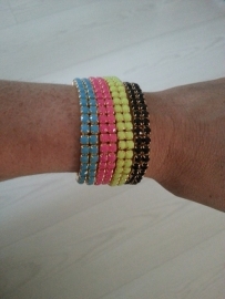 Armband "Elastic Pink Stones"