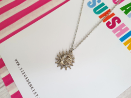 Ketting Met Kaartje "You Are My Sunshine" Zilver Of Goud