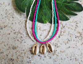 Schelp Ketting "Colorful Seashell" Keuze uit 3 kleuren