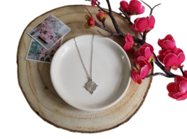 Munt Ketting "Heart Coin" Zilver