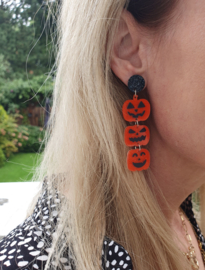 Pompoen Oorbellen "Halloween Pumpkin"