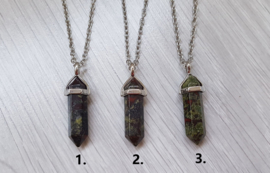 Ketting met Steen "Blood Jasper"