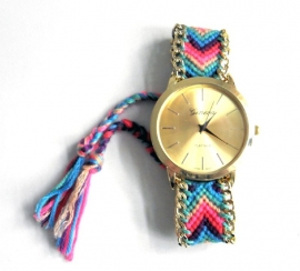 Horloge "Festival" Roze / Turqoise