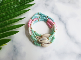 Schelp Armband "Pastel Seashell"