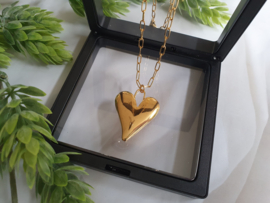 Ketting Met Groot Hart "Big Heart" Stainless Steel