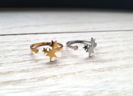 Ster Ring "Three Stars" Stainless Steel