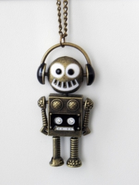 Ketting "Musical Robot" Bronskleurig