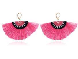 Oorbellen met kwastjes "Pink Tassel"