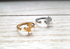 Ster Ring "Three Stars" Stainless Steel