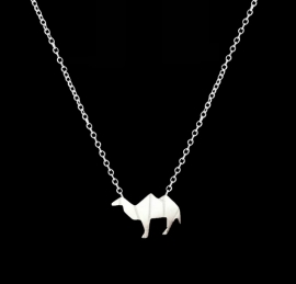 Subtiele Kameel Ketting "Camel" Silver Plated