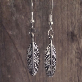 Veer Oorbellen "Silver Feather"