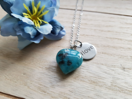 Natuursteen Ketting "#love"