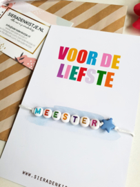 Afscheidscadeau Voor De Meester "Ster" Keuze Uit Meerdere Kaartjes