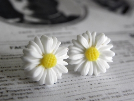 Oorstekers "White Daisy"