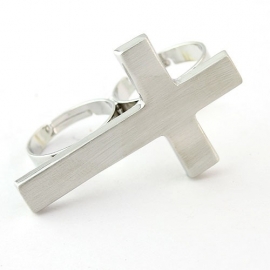Two Finger Ring "Cross"