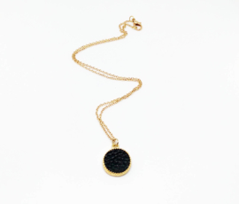 Ketting "Black Leather"