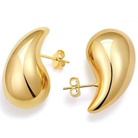 Druppel Oorbellen "Tears In My Ears" Stainless Steel - Goud- of Zilverkleur