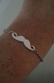 Snor Armbandje "Mustache"