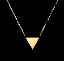 Ketting "Small Triangle" Silver Plated of Gold Plated