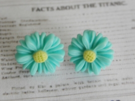 Oorstekers "Turquoise Daisy"