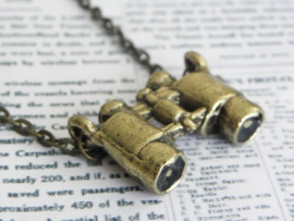 Ketting "Binoculars Gold" met verrekijker