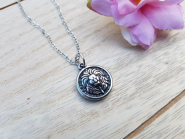 Leeuwen Ketting "Lion Coin" Zilver