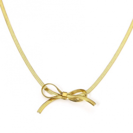 Strik Ketting / Choker "Bowknot" Stainless Steel