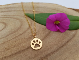Dierenpoot Ketting "Paw Print Coin"