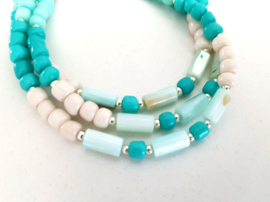 Schelp Armband "Shells & Beads" Turquoise