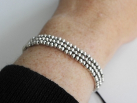 Armband "Braided Silver Balls"