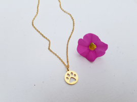 Dierenpoot Ketting "Paw Print Coin"