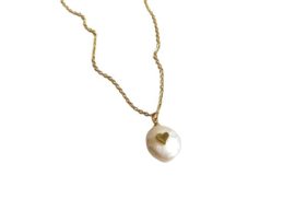 Parel Ketting "Love Pearl" Stainless Steel