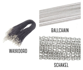 Losse Ketting - Schakel, Ballchain of Waxkoord