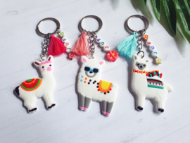 Cadeautje Voor Juf "Sleutelhanger Alpaca" Keuze Uit 3 Soorten