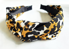 Luipaard Haarband "Leopard Print" Geel / Zwart