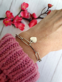 Grove Schakel Armband "Paperclip Heart"